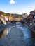 Rivers in villages in Japan in winter season