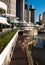 Riverside cycleway & buildings in Brisbane