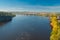 Riverside of the Dnepr River in Zaporizhia city