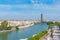 Riverside of Guadalquivir with Torre Sevilla in Spain