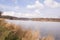 Riverside landscape, Wild, Untouched Nature. Sunny early Spring Day. Odra River in Kozanow, Wroclaw city , Poland