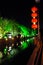 Riverside nighttime scene in Chinese city