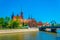 Riverside of Odra with church of the Holy Cross and St Bartholomew and cathedral of Saint John the Baptist in Wroclaw