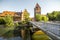 Riverside of the old town in Nurnberg, Germany