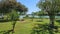 Riverside scene with garden and resting place in Belek