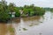 Riverside stilt houses in the Mekong Delta