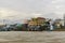 Riverside stilt houses in the Mekong Delta