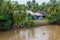 Riverside stilt houses in the Mekong Delta