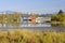 Riverside view in autumn