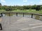 Riverside wooden deck view on a sunny day in the spring, in Brazil