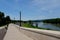 Riverwalk With Benches Along the Susquehanna River