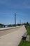 Riverwalk With Benches Along the Susquehanna River