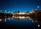 Riverwalk Reflection at Twilight