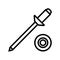 rivet screw line icon vector illustration
