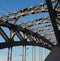 Rivet steel constructions of 19th century bridge