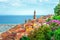 Riviera town Menton view with sea