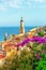 Riviera town Menton view with sea