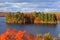 Riviere Saint Maurice in autumn time near Grand Mere