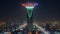 Riyadh Celebration Fireworks - Saudi Arabia Riyadh landscape at night - Kingdom Tower â€“ Riyadh Skyline - Burj Al-Mamlaka â€“