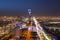Riyadh skyline at night #3, zoom in effect