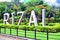 Rizal park signage in Manila, Philippines