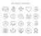 Rizz icon set. Minimalist line icons representing various aspects of social interaction