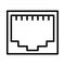 Rj45 thin line vector icon