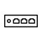 Rj45 thin line vector icon