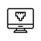 Rj45 vector thin line icon