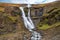 Rjukandi Waterfall in autumn in Iceland