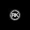 rk circle Unique abstract geometric logo design