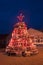 RLobster Trap Holiday Tree Shine Brightly at Dusk in Maine