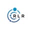 RLR letter technology logo design on white background. RLR creative initials letter IT logo concept. RLR letter design