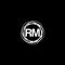 RM circle Unique abstract geometric logo design