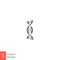 RNA icon, biology, chromosome, DNA. Genetic code symbol Outline style