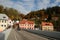 RoÅ¾mberk nad vltavou village during autumn, Czech Republic