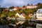 RoÅ¾mberk nad vltavou village during autumn, Czech Republic