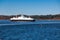 Ro-Ro ferry ship goes on Norwegian sea