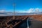 Road above clouds near Mauna Loa mountain, Hawaii