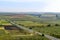 Road through agrarian fields