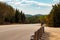 Road through Algonquin Provincial Park in fall, Ontario, Canada