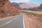 Road along Andean valleys