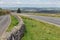 Road along Carter Bar, border between England and Scotland