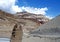 The road along the valley of the river Kali Gandaki in Upper