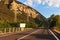 Road in the Alp mountains of Austria, summer view