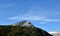 Road through the Alps. Panoramic view. Switzerland.