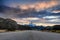 The road approaching the town of El Chalten, Argentina