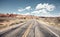 Road in Arches National Park  color toning applied  Utah  US