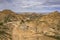 Road arid landscape Alcubierre mountains