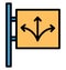 Road arrows Isolated Vector Icon which can easily modify or edit
